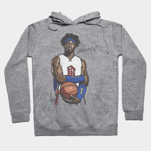 Ben Wallace Detroit Pose Hoodie by MASTER_SHAOLIN